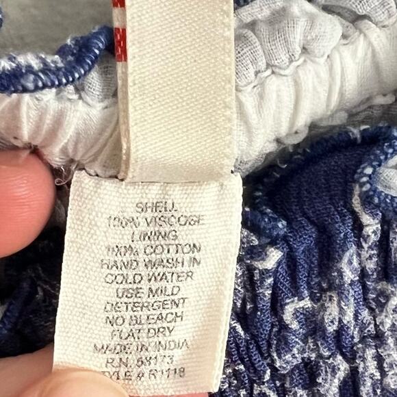 Anthropologie Raga Women’s Beachy Blue Mazo Pommed Romper Size Small - Picture 7 of 8